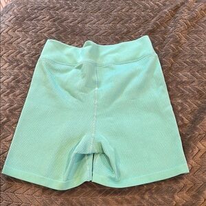 Aerie Mint Ribbed Bike Shorts